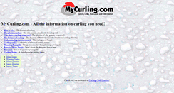 Desktop Screenshot of mycurling.com