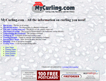 Tablet Screenshot of mycurling.com